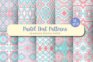 Pastel ikat Pattern seamless pattern, a Pattern Graphic by AkiraVilla