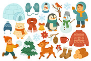 Winter Set, a Seasonal Illustration by ananastya (Thumbnail 3 of 9)