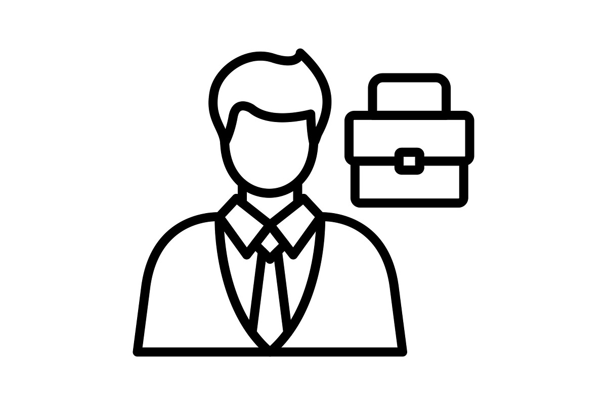 Businessman Line Icon, an Icon by Pexelpy