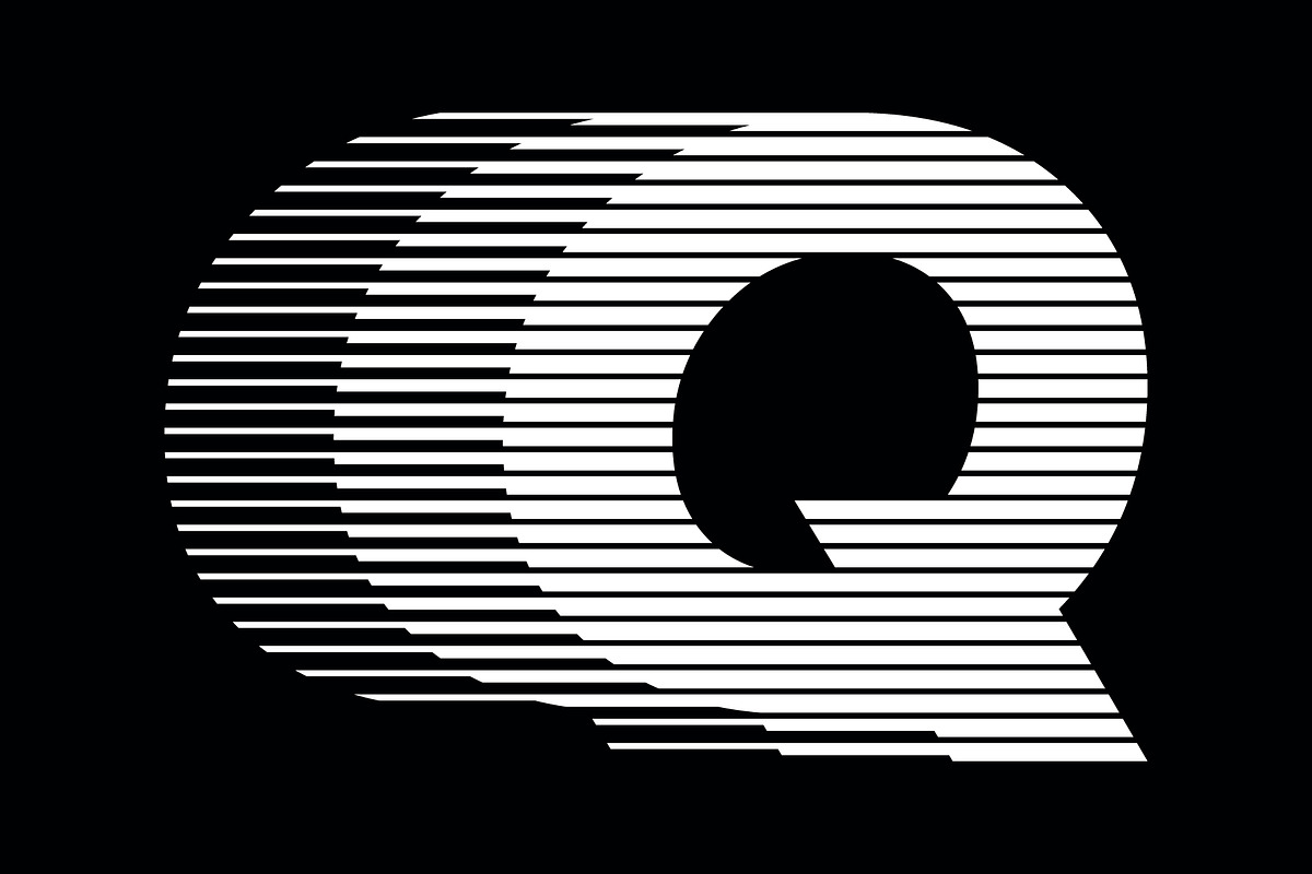 Letter Q speed motion lines logo, a Branding & Logo Template by Leksono (Photo 2 of 2)