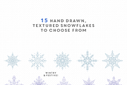 Vector textured grungy snowflakes, a Texture Illustration by Palette Pursuit (Thumbnail 2 of 5)