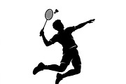 60 Badminton Player Smash Silhouette, a Person Illustration by Amazin_art (Thumbnail 24 of 37)
