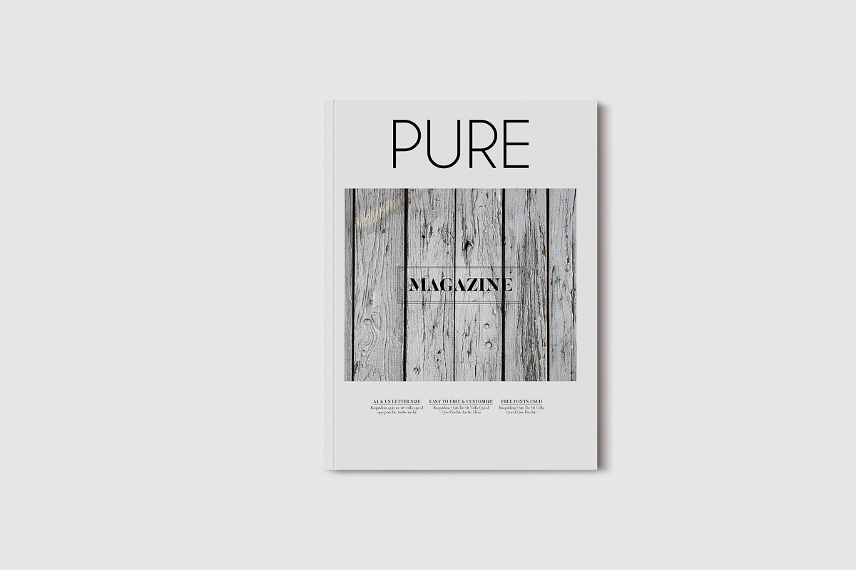 Pure Magazine Template, a Magazine Template by Uloel Design (Photo 1 of 12)