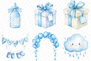 Watercolor Blue Baby Shower PNG Clip, an Illustration by Watercolor design (Thumbnail 4 of 12)