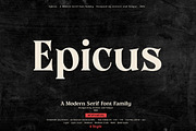 Epicus - Serif font family, a Font by Artistic & Unique (Thumbnail 1 of 14)