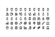 50 Beer Icons, an Outline Icon by Side Project (Thumbnail 2 of 8)