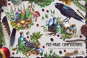 Watercolor Alchemy Medicinal Herbs, an Illustration by Fluffy Unicorn (Thumbnail 4 of 10)