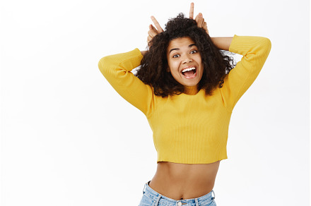 Smiling african american girl
