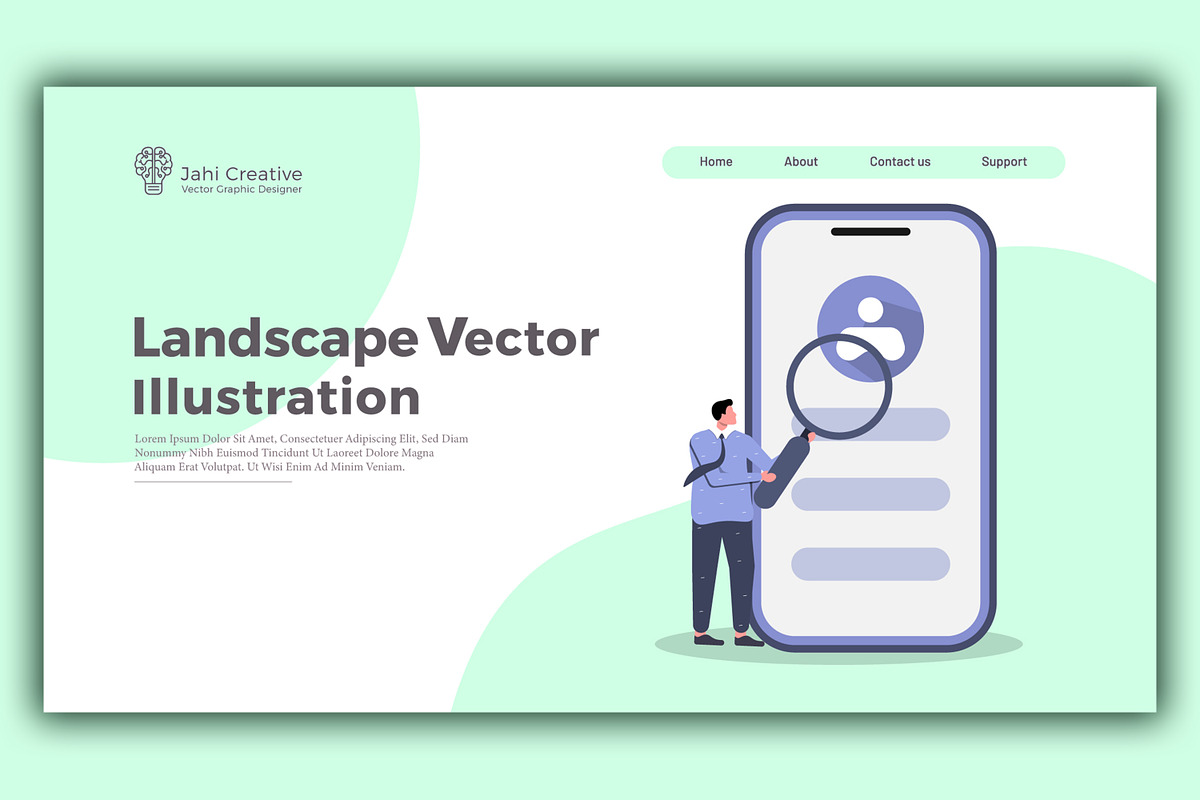 Website hero vector illustration., a Landing Page Template by Hi Dream (Photo 5 of 6)