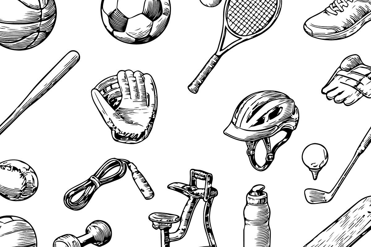 Vintage Sports Equipment Set, an Object Graphic by RT Studio (Photo 4 of 4)