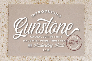 Gunstone Script, a Script Font by ngene