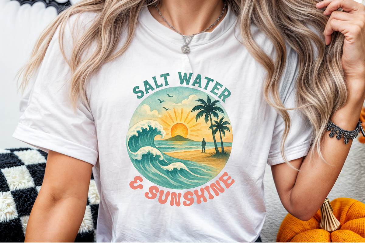 Retro Summer Salt Water and Sunshine, an Illustration by Sublimation Artist (Photo 9 of 9)