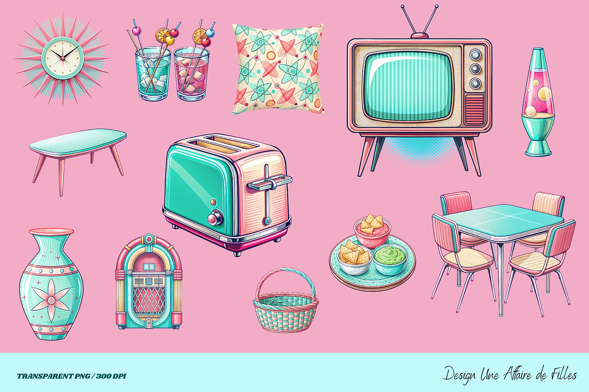 50s Fashion and Decor Accessories, an Object Illustration by Une Affaire de Filles (Photo 2 of 5)