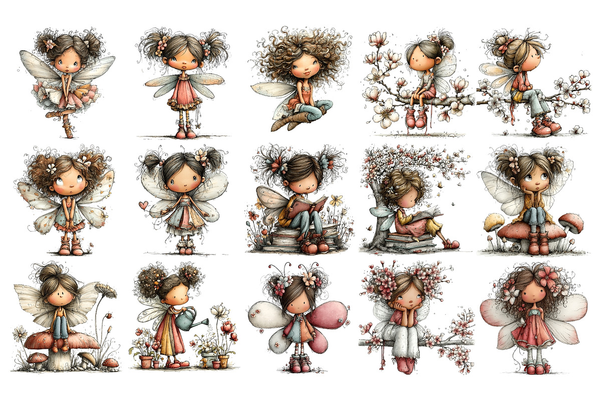 Fairy Garden PNG Clipart Watercolor, an Animal Illustration by Nicolle's Colorful Art (Photo 2 of 4)