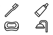 40 Bathroom Essentials Vector Icons, an Outline Icon by adenpinkstore (Thumbnail 2 of 15)