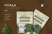 Koala - Birthday Invitation, a Design Template by VUNIRA (Thumbnail 1 of 2)