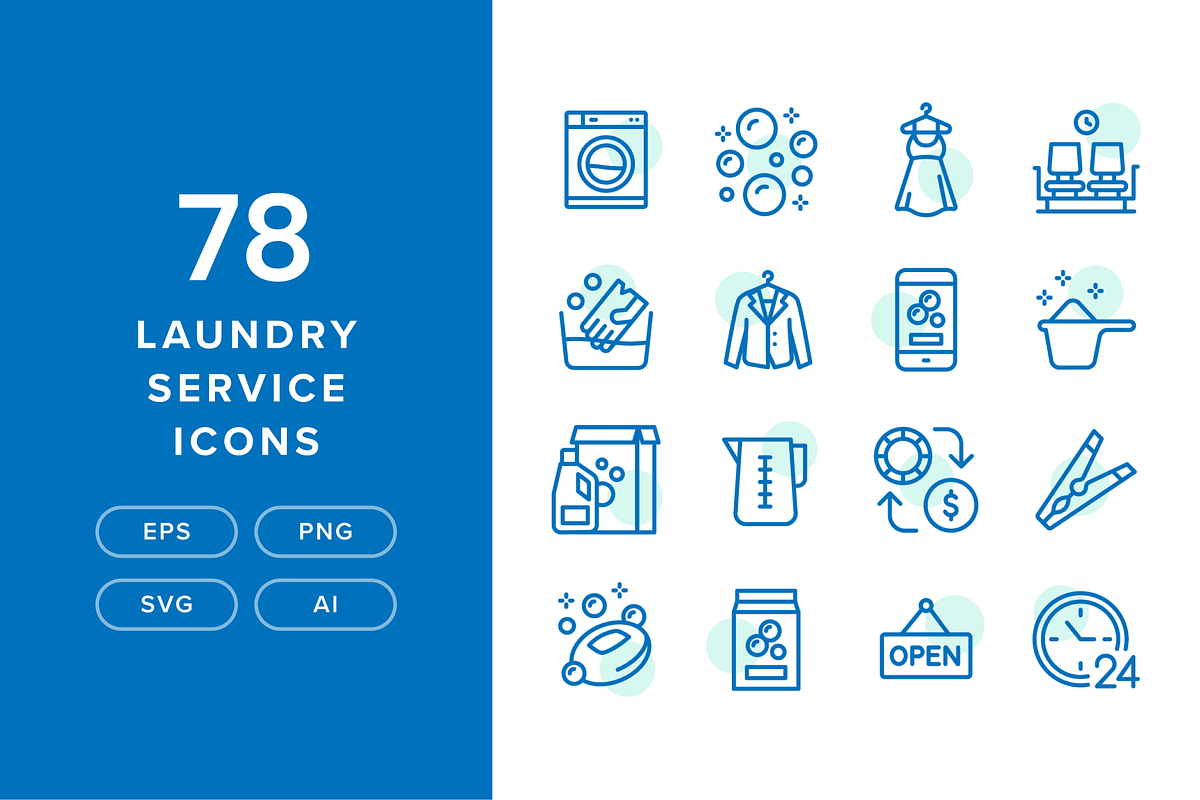 78 Laundry Service Icons, an Icon by Furnace (Photo 1 of 5)