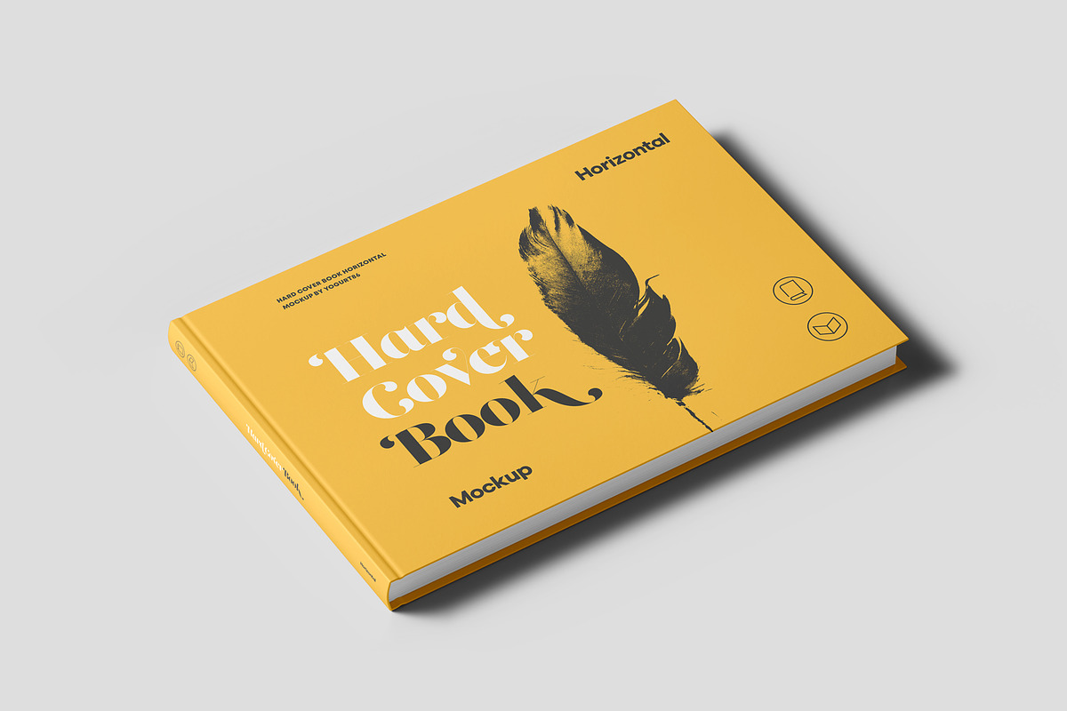Hard Cover Horizontal Book Mock-up, a Books & Magazine Mockup by Yogurt86 (Photo 2 of 15)