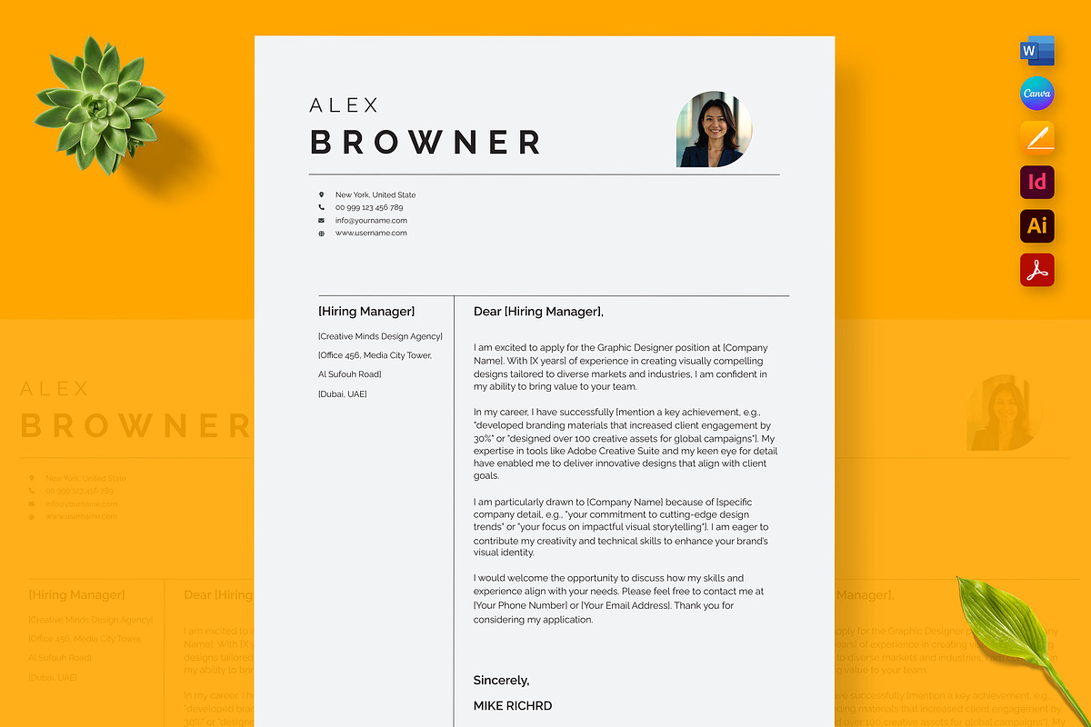 USA & NYC Job Market Resume, a Resume Template by Nur Designer (Photo 2 of 4)