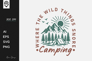 Camping Adventure T-shirt Design, a Graphic by shaondesigns