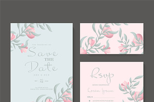 Wedding Invitation, save the date., an Invitation Template by Doodle_flower
