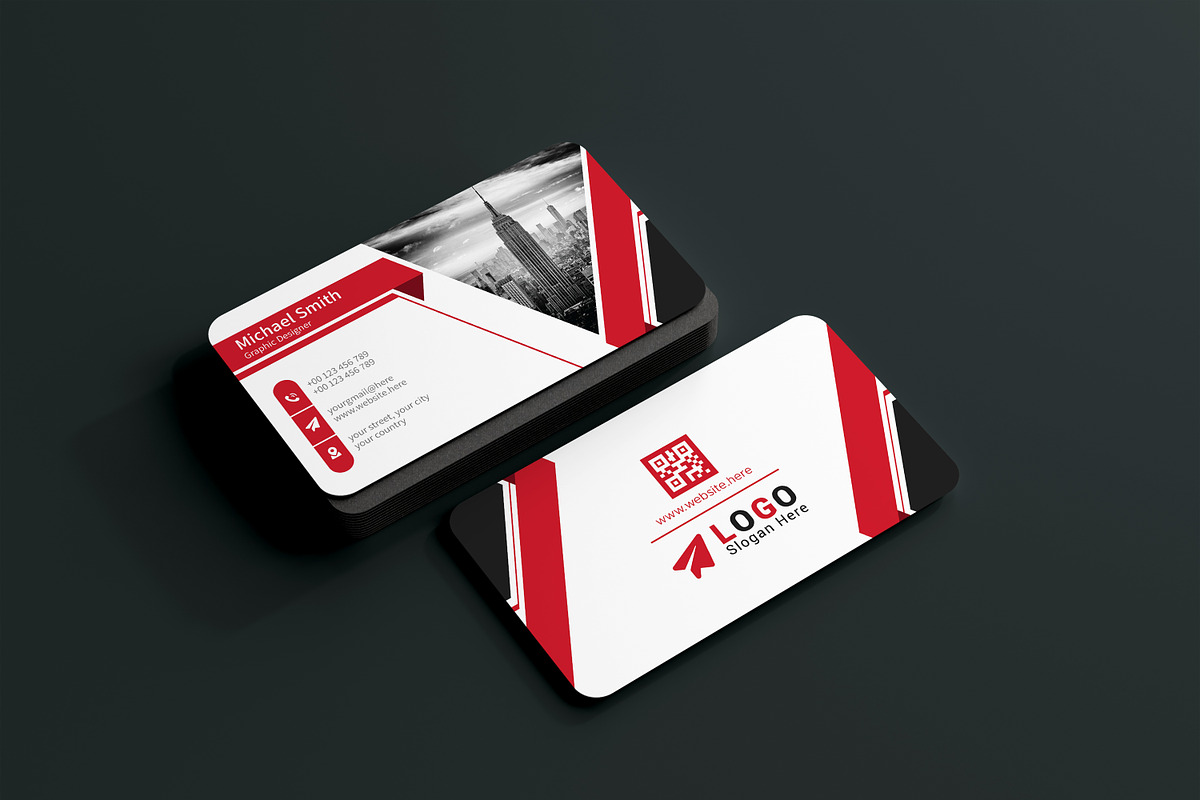 Corporate Business Card design, a Business Card Template by Logo_Luck