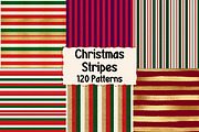 120 Christmas Stripes, a Pattern Graphic by Pattern Whimsy (Thumbnail 1 of 9)