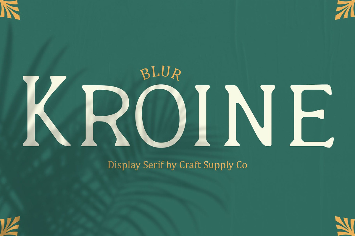 Kroine Blur, a Serif Font by Craft Supply Co. (Photo 1 of 8)