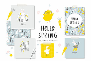 Hello Spring - Cards And Patterns