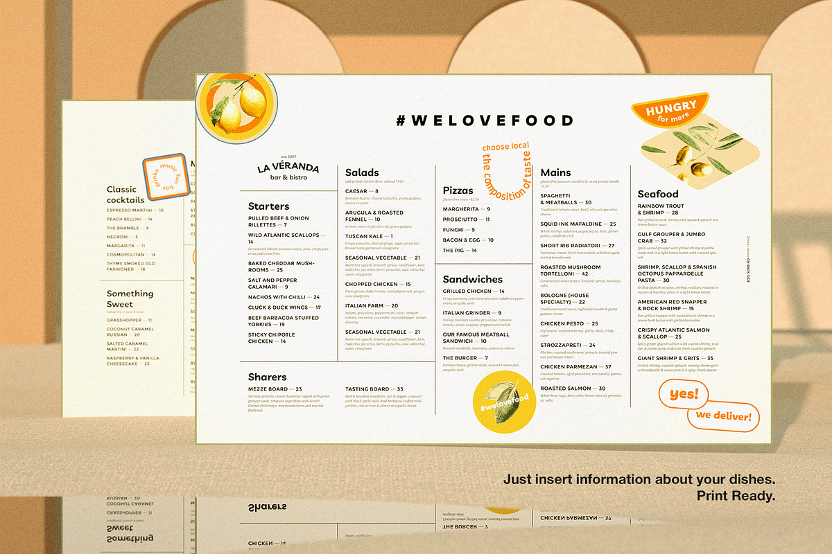 Food and Drinks Restaurant Menu, a Brochure Template by BigWeek (Photo 2 of 5)