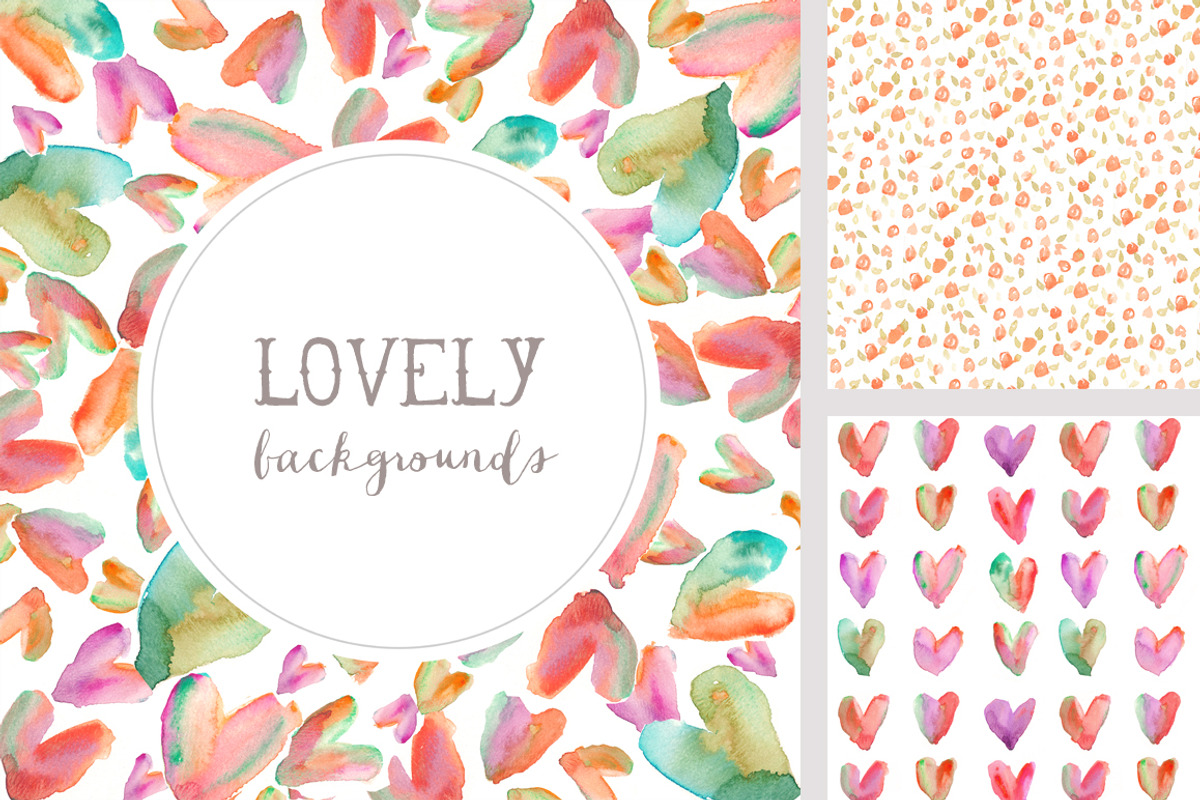 Lovely Backgrounds - Watercolor, an Illustration by Angie Makes (Photo 1 of 3)