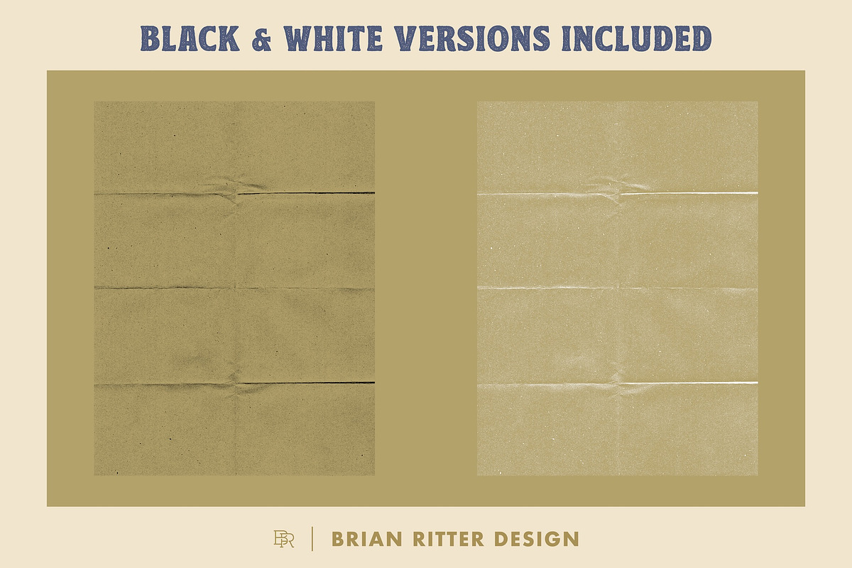 Crumpled & Creased Paper Overlays, a Texture Graphic by Brian Ritter Design (Photo 12 of 12)