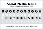 11 Customizable Social Media Icons, an Icon by Em & Dash (Thumbnail 1 of 3)