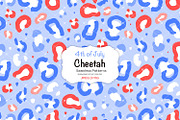 4th Of July Cheetah Leopard Seamless, a Pattern Graphic by KisbyArt (Thumbnail 1 of 5)