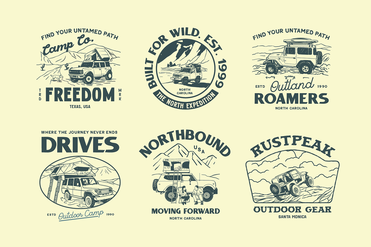 Offroad Graphic Collection, an Object Illustration by Skilline Supply Co. (Photo 4 of 10)