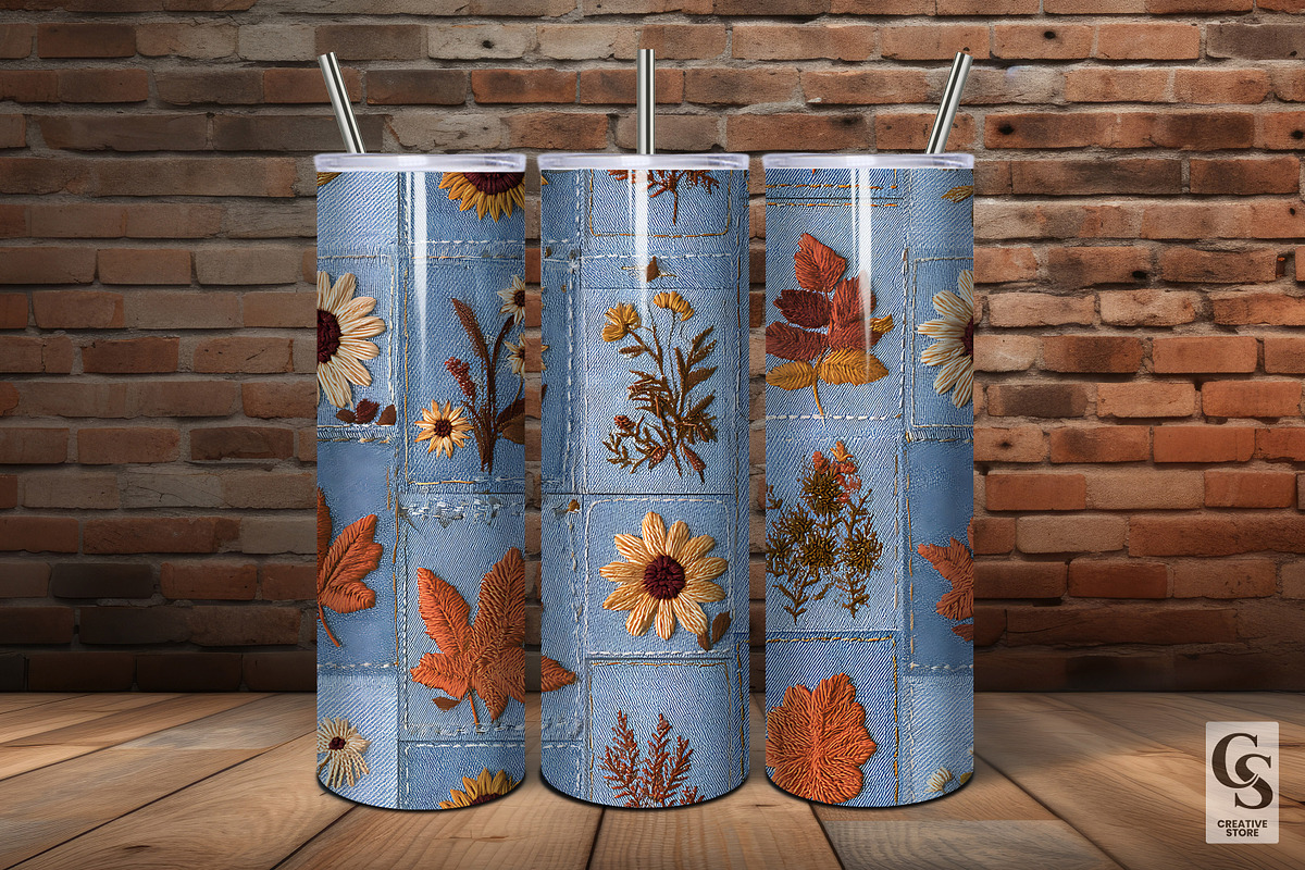 Embroidered Denim Seamless Pattern, a Pattern Graphic by Creative Store (Photo 5 of 5)