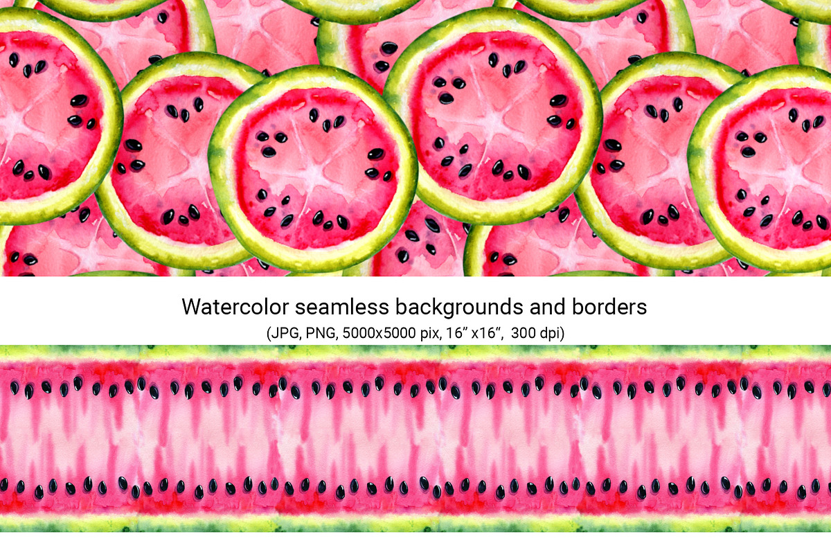 Juicy watermelon, watercolor summer, a Food Illustration by Artmanata (Photo 4 of 12)