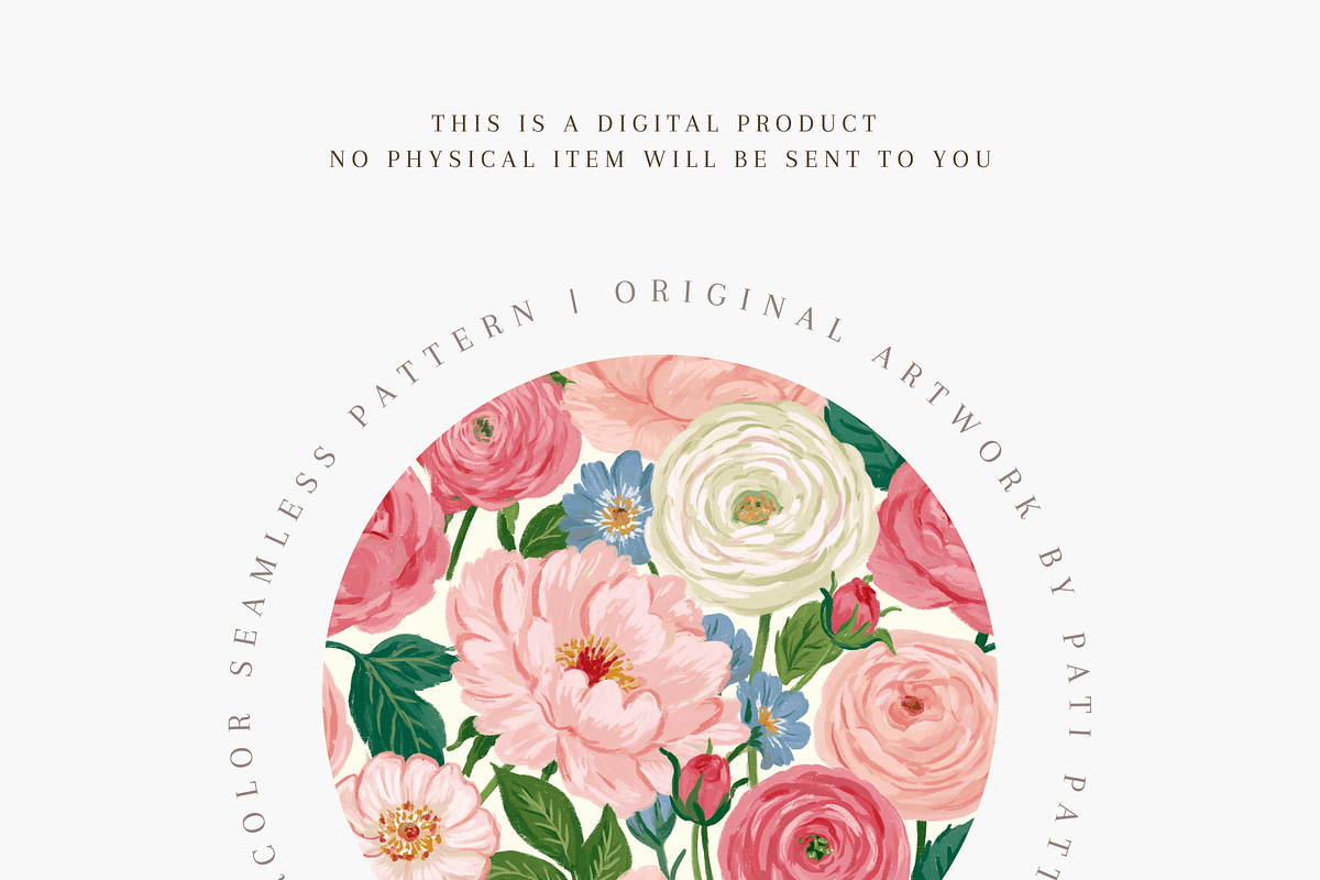 Blush Garden Rose Seamless Pattern, a Pattern Graphic by Pati Charm Studio (Photo 4 of 6)