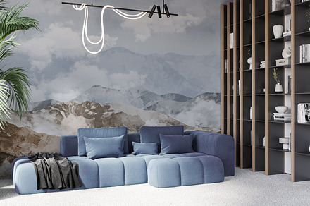 Wallpaper mockup Luxury living room
