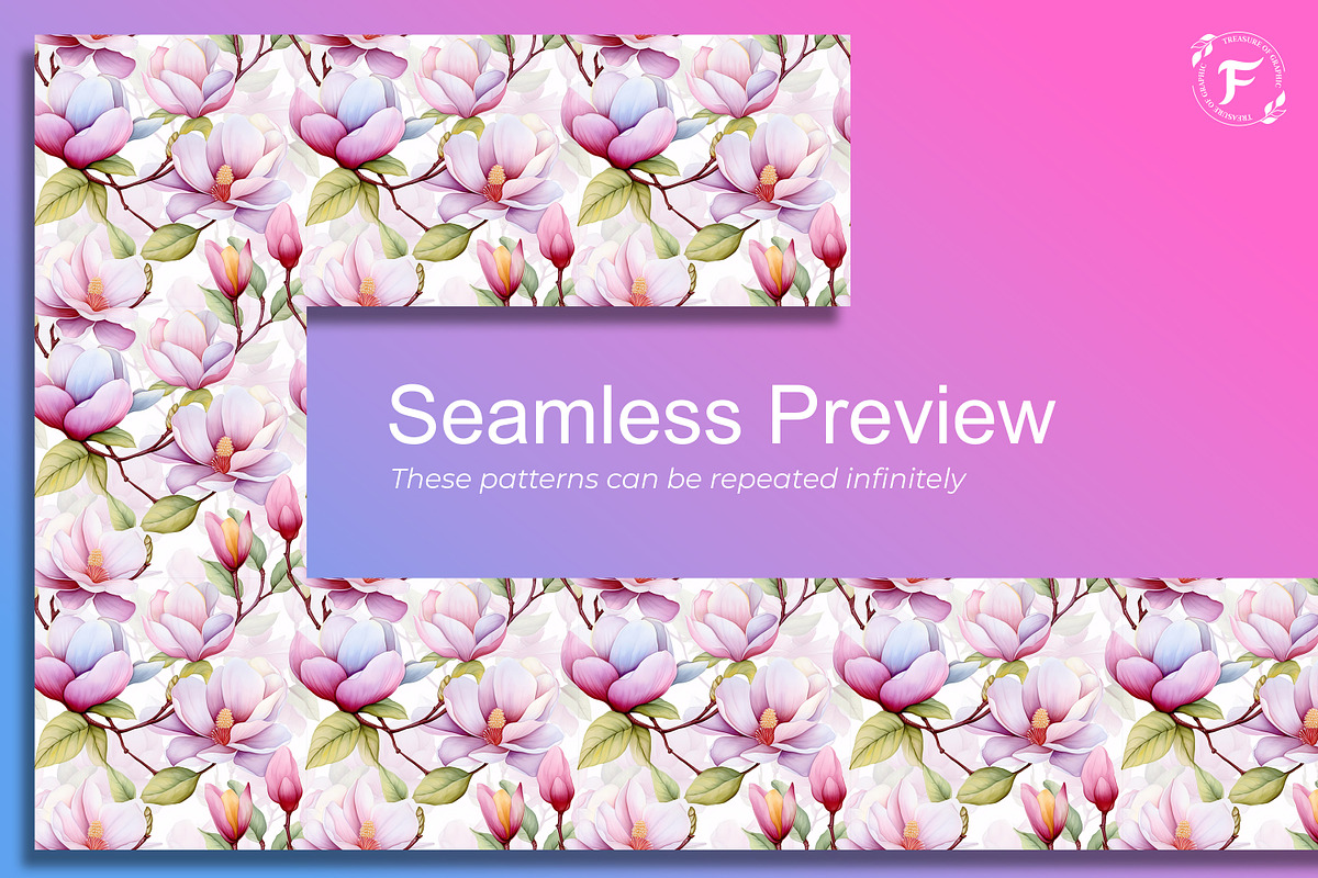 Watercolor Pink flowers pattern, a Pattern Graphic by Forhadx5