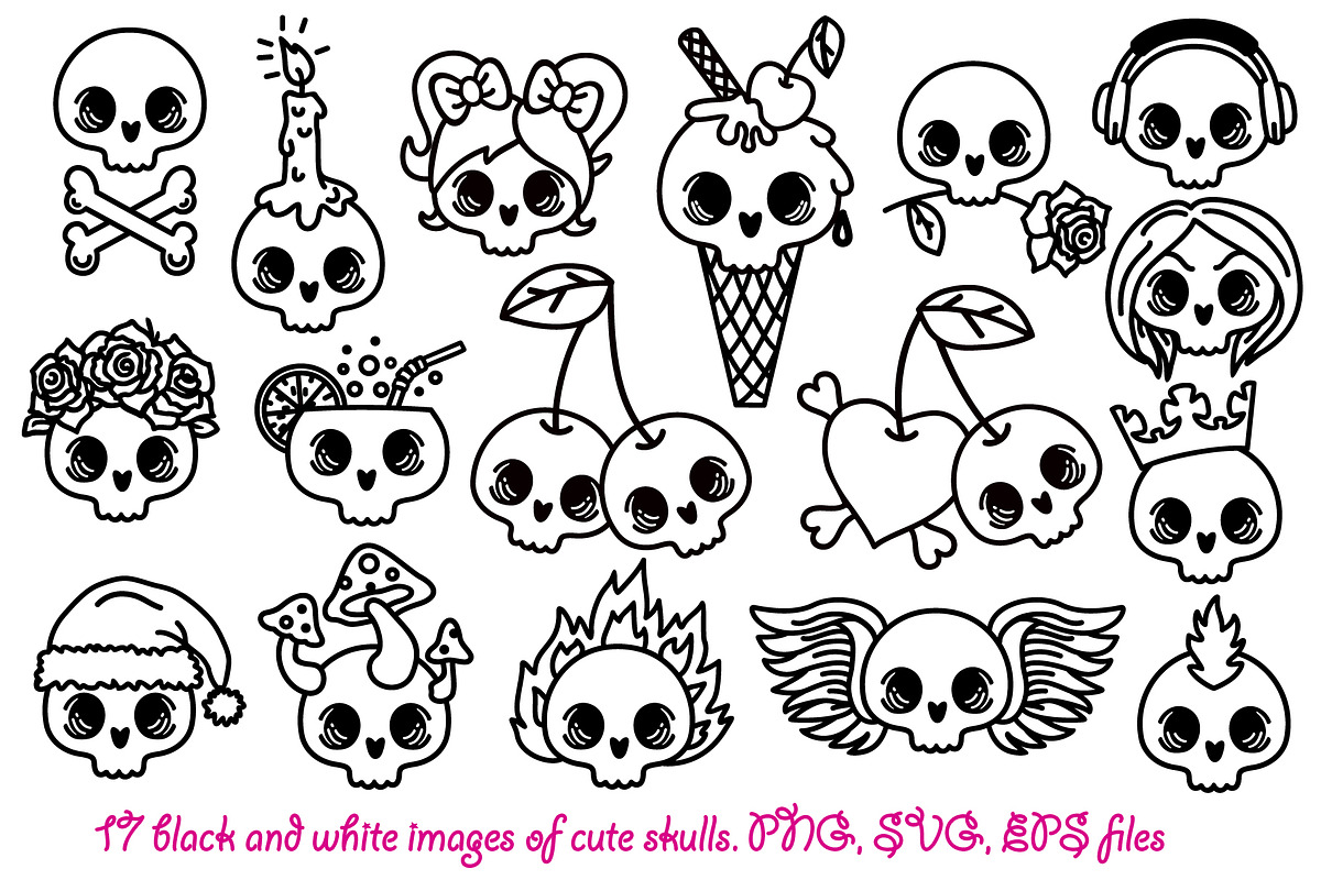 Cute Skulls collection, an Object Graphic by Live line (Photo 2 of 5)