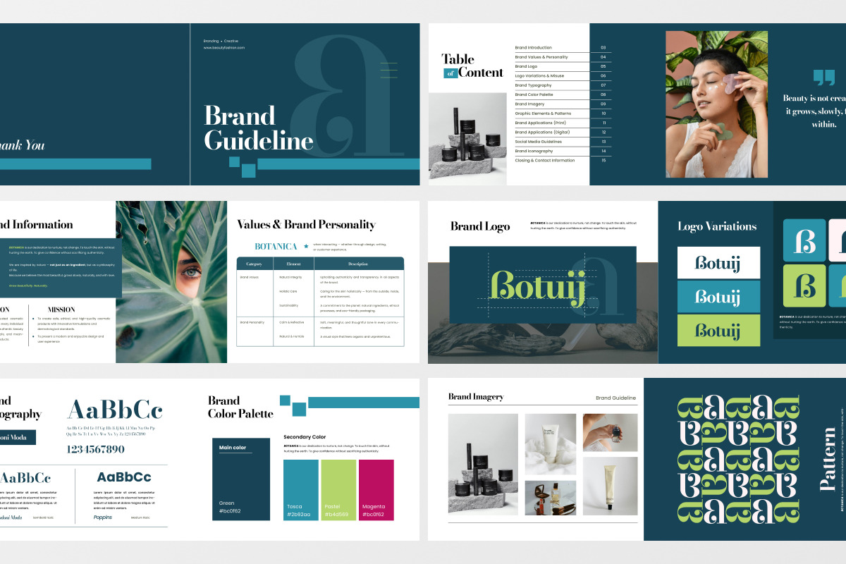 Skincare Brand Identity Manual, a Branding & Logo Template by twinstd (Photo 5 of 6)