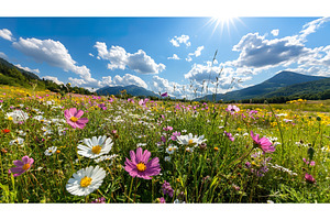 Expansive wildflower meadows under, a Nature Photo by Lermont51