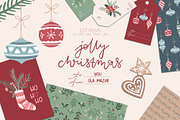 Jolly Christmas Illustrations Set, a Seasonal Illustration by Ola_Mazur (Thumbnail 1 of 8)