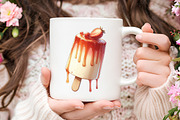 Pudding Watercolor Cliparts, an Illustration by RobertsArt (Thumbnail 7 of 8)