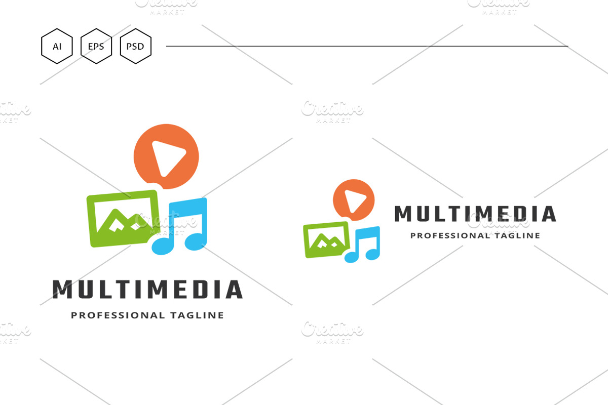 Multimedia Logo, a Branding & Logo Template by Design_Planet