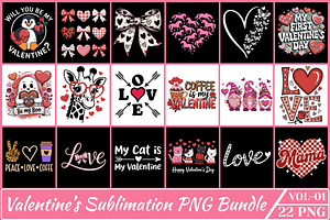 Valentines PNG Bundle | Cozy Season, a Seasonal Illustration by Design Station