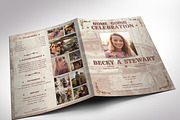 Cowgirl Tabloid Funeral Program, a Brochure Template by Four C Graphic (Thumbnail 2 of 10)