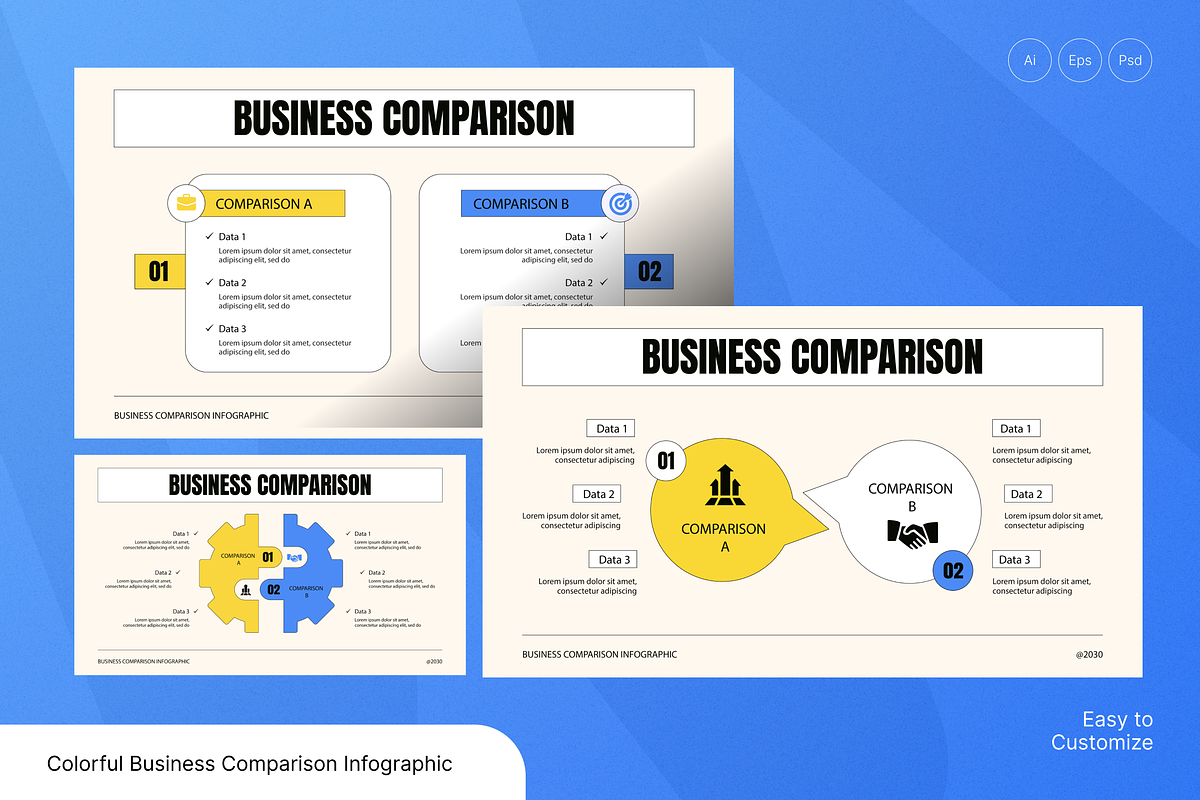 Business Comparison Infographic, a Marketing Template by Annora Studio