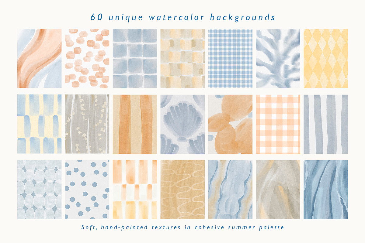 Soft Coast Watercolor Backgrounds, a Background Graphic by Eva Gentle (Photo 5 of 10)